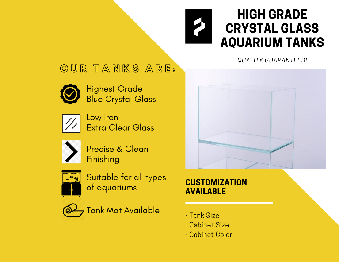 PF SORA Crystal Tanks - Professional Aquarist Series (60cm, 90cm, 120cm and 150cm)